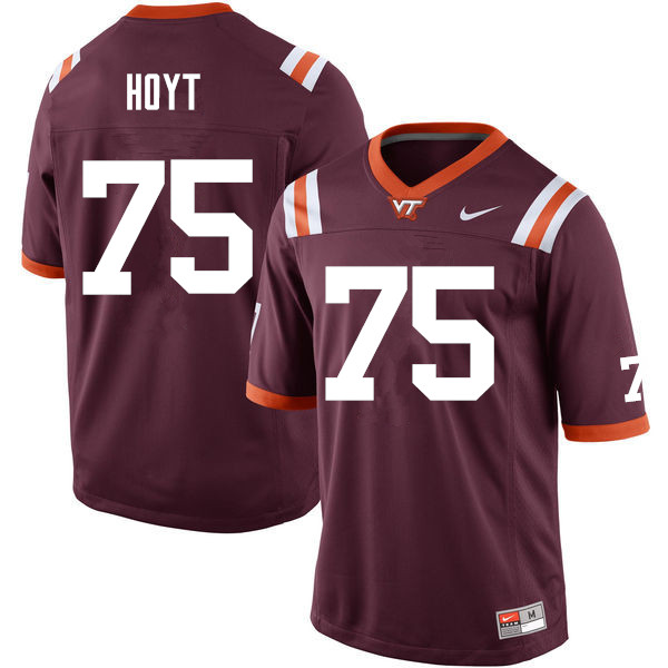 Men #75 Zachariah Hoyt Virginia Tech Hokies College Football Jerseys Sale-Maroon